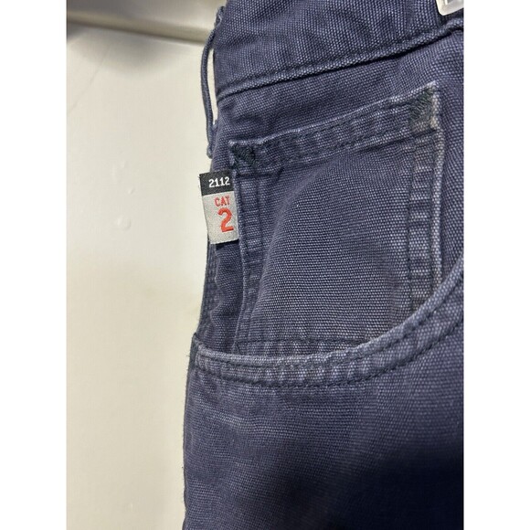 Carhartt FR Flame Resistant CAT 2 Pants Mens 42x34 Navy Blue loose fit FRB159 - Picture 2 of 12